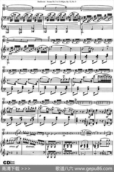 ViolinSonataNo.3inEbMajorOp.12No.3（小提琴+钢琴伴奏）