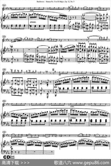ViolinSonataNo.3inEbMajorOp.12No.3（小提琴+钢琴伴奏）