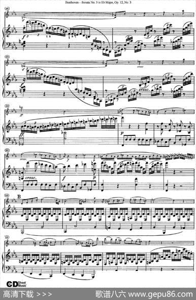 ViolinSonataNo.3inEbMajorOp.12No.3（小提琴+钢琴伴奏）