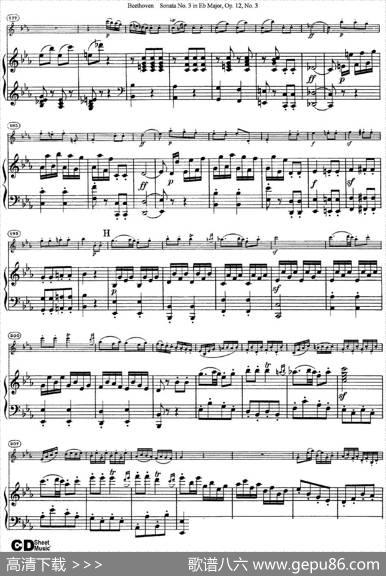 ViolinSonataNo.3inEbMajorOp.12No.3（小提琴+钢琴伴奏）