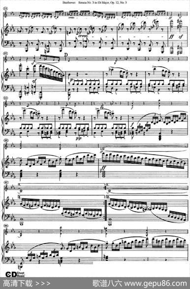 ViolinSonataNo.3inEbMajorOp.12No.3（小提琴+钢琴伴奏）