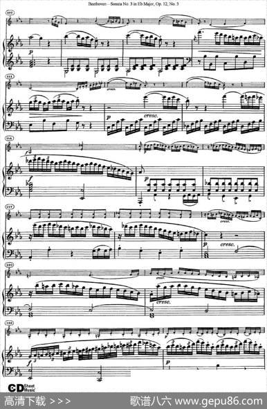 ViolinSonataNo.3inEbMajorOp.12No.3（小提琴+钢琴伴奏）
