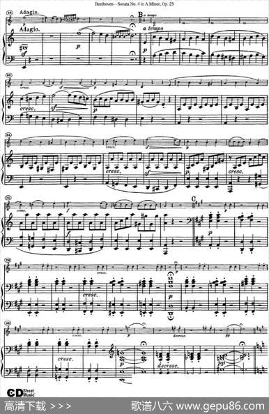 ViolinSonataNo.4inAMinorOp.23（小提琴+钢琴伴奏）