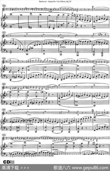 ViolinSonataNo.4inAMinorOp.23（小提琴+钢琴伴奏）