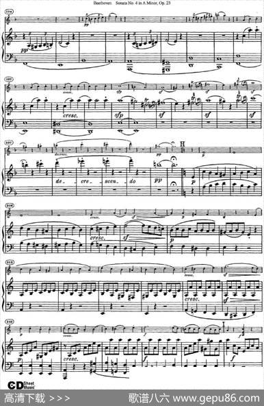 ViolinSonataNo.4inAMinorOp.23（小提琴+钢琴伴奏）