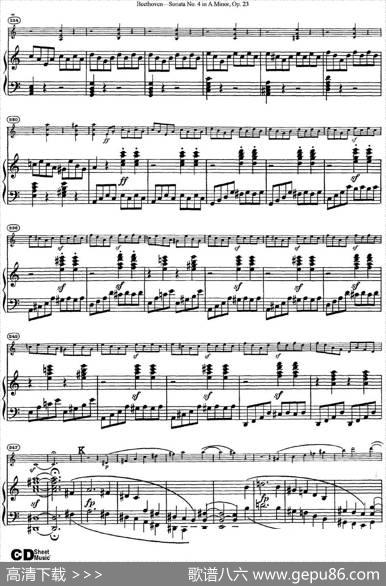 ViolinSonataNo.4inAMinorOp.23（小提琴+钢琴伴奏）