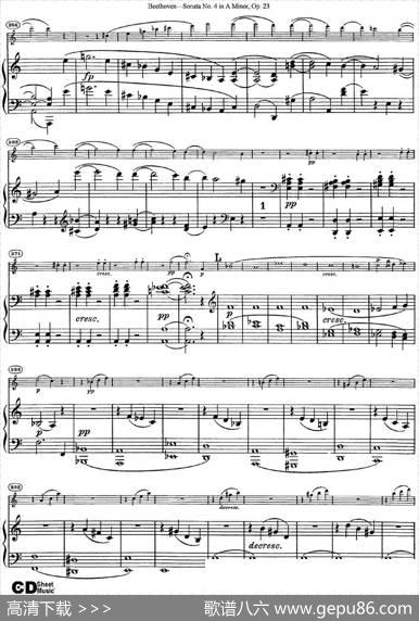 ViolinSonataNo.4inAMinorOp.23（小提琴+钢琴伴奏）
