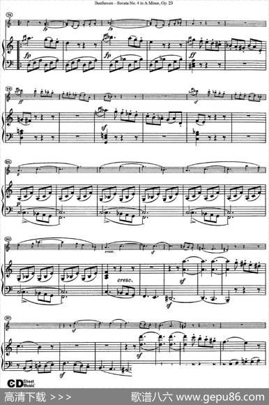 ViolinSonataNo.4inAMinorOp.23（小提琴+钢琴伴奏）