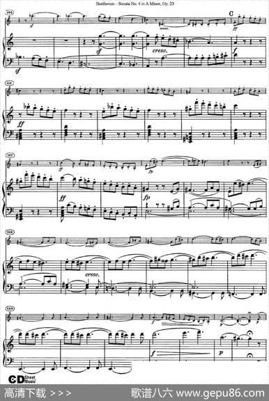 ViolinSonataNo.4inAMinorOp.23（小提琴+钢琴伴奏）