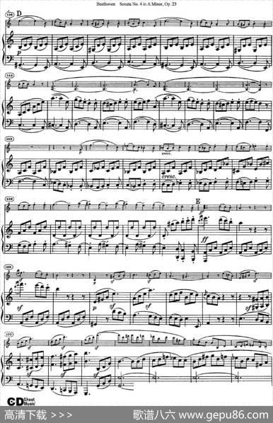 ViolinSonataNo.4inAMinorOp.23（小提琴+钢琴伴奏）