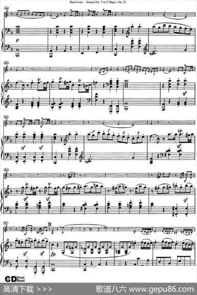 ViolinSonataNo.5inFMajorOp.24（小提琴+钢琴伴奏）