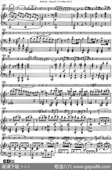 ViolinSonataNo.5inFMajorOp.24（小提琴+钢琴伴奏）
