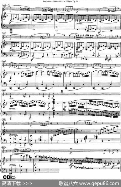 ViolinSonataNo.5inFMajorOp.24（小提琴+钢琴伴奏）