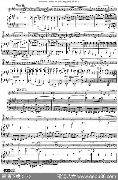 ViolinSonataNo.6inAMajorOp.30No.1（小提琴+钢琴伴奏）