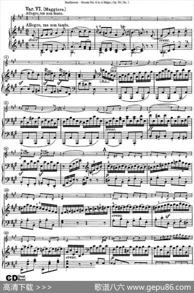 ViolinSonataNo.6inAMajorOp.30No.1（小提琴+钢琴伴奏）