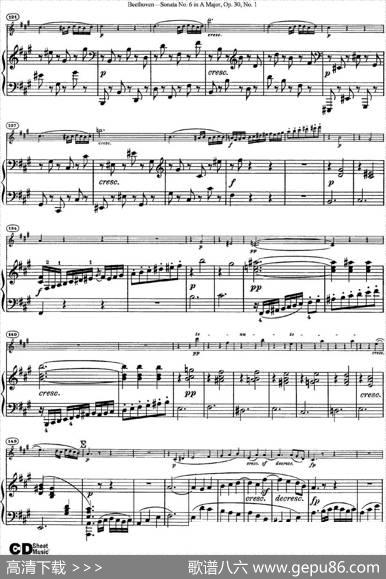 ViolinSonataNo.6inAMajorOp.30No.1（小提琴+钢琴伴奏）