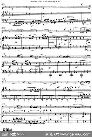 ViolinSonataNo.6inAMajorOp.30No.1（小提琴+钢琴伴奏）