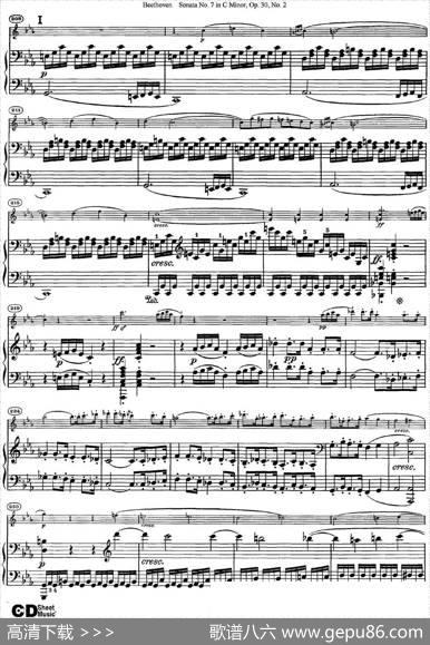 ViolinSonataNo.7inCMinorOp.30No.2（小提琴+钢琴伴奏）