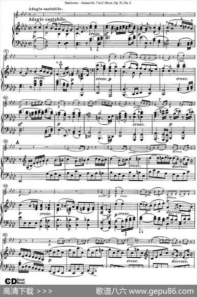 ViolinSonataNo.7inCMinorOp.30No.2（小提琴+钢琴伴奏）