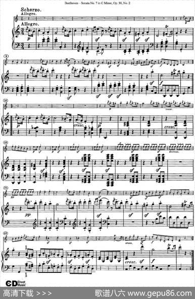 ViolinSonataNo.7inCMinorOp.30No.2（小提琴+钢琴伴奏）