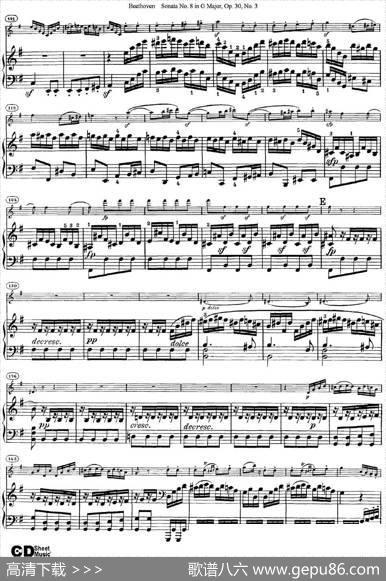 ViolinSonataNo.8inGMajorOp.30No.3（小提琴+钢琴伴奏）