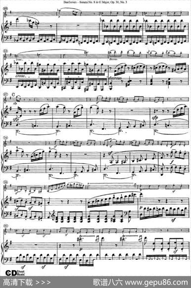 ViolinSonataNo.8inGMajorOp.30No.3（小提琴+钢琴伴奏）