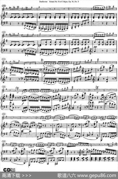 ViolinSonataNo.8inGMajorOp.30No.3（小提琴+钢琴伴奏）