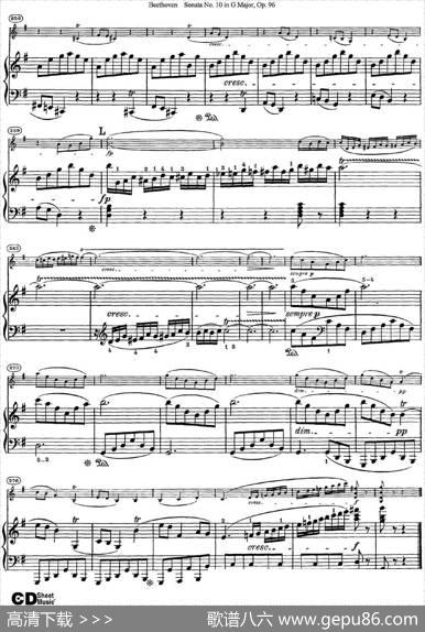 ViolinSonataNo.10inGMajorOp.96（小提琴+钢琴伴奏）