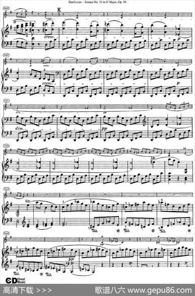 ViolinSonataNo.10inGMajorOp.96（小提琴+钢琴伴奏）