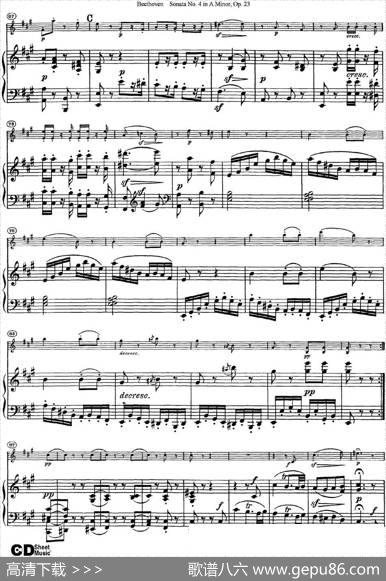ViolinSonataNo.4inAMinorOp.23（小提琴+钢琴伴奏）