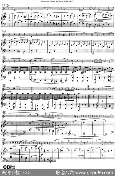ViolinSonataNo.4inAMinorOp.23（小提琴+钢琴伴奏）