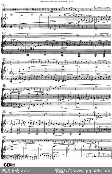 ViolinSonataNo.4inAMinorOp.23（小提琴+钢琴伴奏）