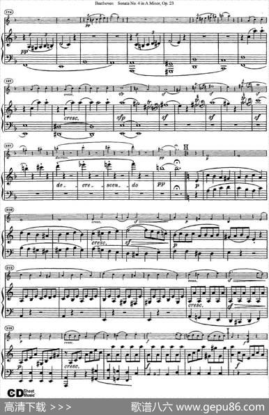 ViolinSonataNo.4inAMinorOp.23（小提琴+钢琴伴奏）