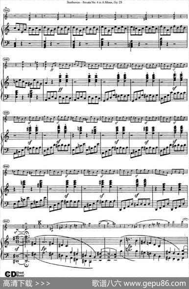 ViolinSonataNo.4inAMinorOp.23（小提琴+钢琴伴奏）