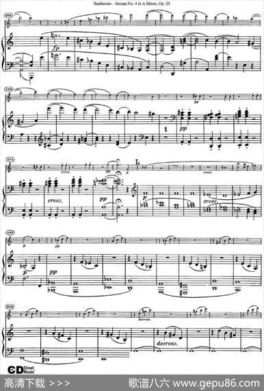 ViolinSonataNo.4inAMinorOp.23（小提琴+钢琴伴奏）