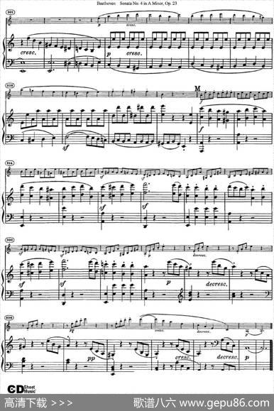 ViolinSonataNo.4inAMinorOp.23（小提琴+钢琴伴奏）