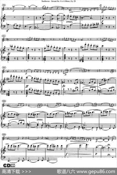 ViolinSonataNo.4inAMinorOp.23（小提琴+钢琴伴奏）