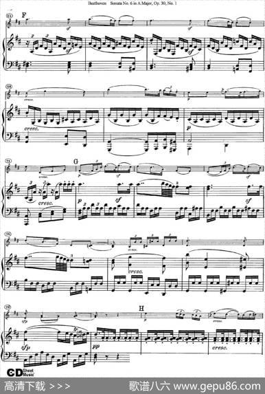 ViolinSonataNo.6inAMajorOp.30No.1（小提琴+钢琴伴奏）