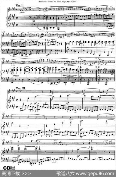 ViolinSonataNo.6inAMajorOp.30No.1（小提琴+钢琴伴奏）