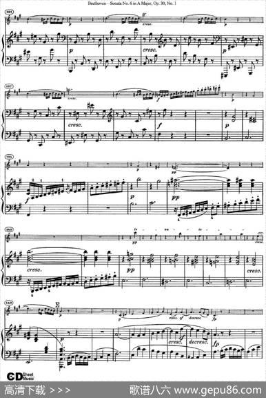 ViolinSonataNo.6inAMajorOp.30No.1（小提琴+钢琴伴奏）