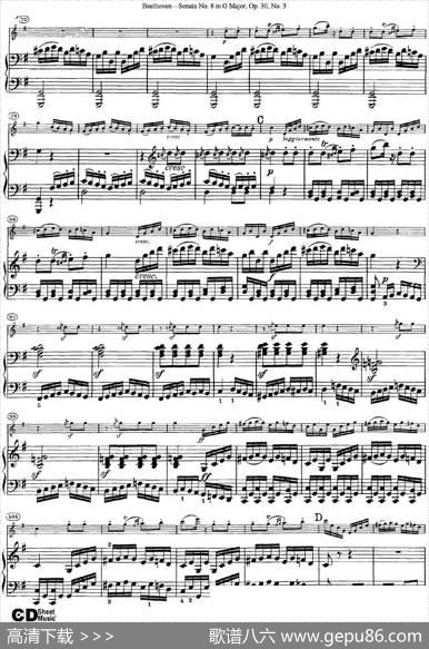 ViolinSonataNo.8inGMajorOp.30No.3（小提琴+钢琴伴奏）