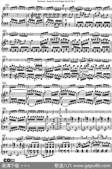 ViolinSonataNo.8inGMajorOp.30No.3（小提琴+钢琴伴奏）