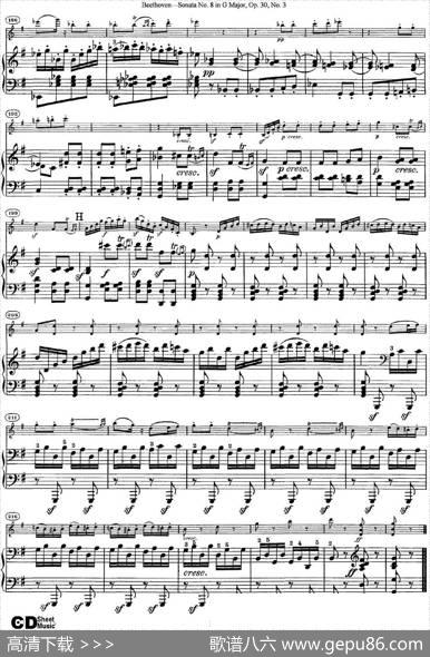 ViolinSonataNo.8inGMajorOp.30No.3（小提琴+钢琴伴奏）