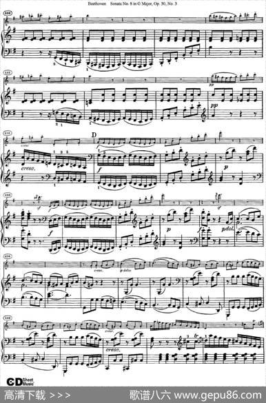 ViolinSonataNo.8inGMajorOp.30No.3（小提琴+钢琴伴奏）