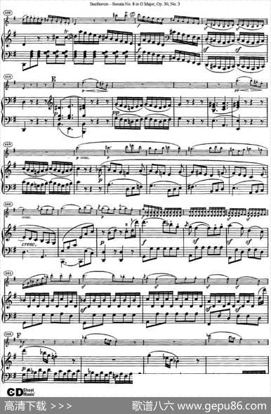 ViolinSonataNo.8inGMajorOp.30No.3（小提琴+钢琴伴奏）