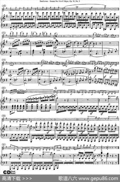 ViolinSonataNo.8inGMajorOp.30No.3（小提琴+钢琴伴奏）