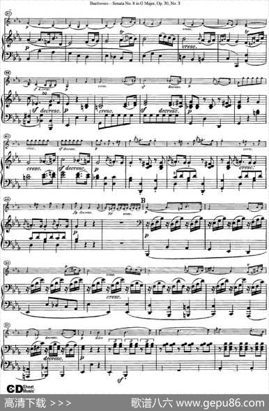 ViolinSonataNo.8inGMajorOp.30No.3（小提琴+钢琴伴奏）