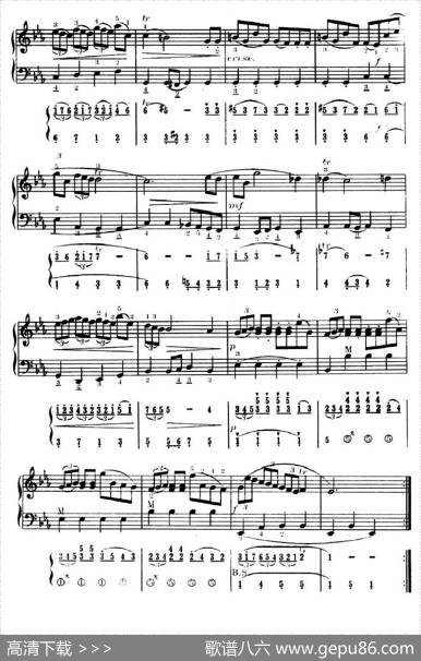 进行曲（中国音协手风琴考级三级一套）（五线谱+简谱）|巴赫作曲、陈剑一改编