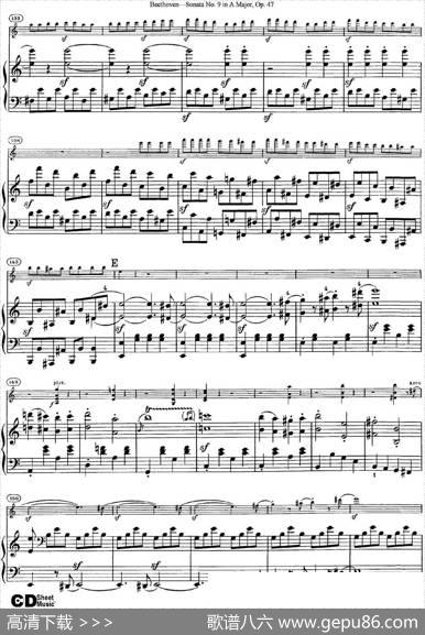 ViolinSonataNo.9inAMajorOp.47（小提琴+钢琴伴奏）