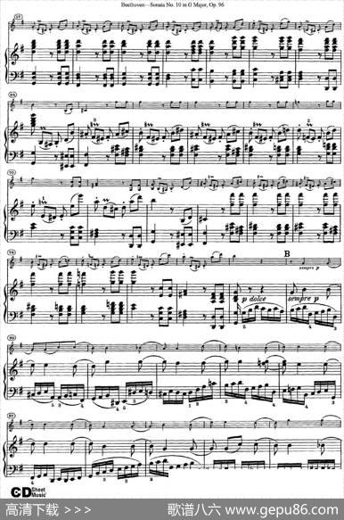 ViolinSonataNo.10inGMajorOp.96（小提琴+钢琴伴奏）